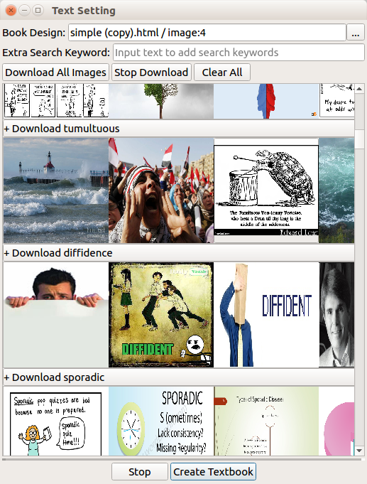 Screenshots of Audiobook setting window